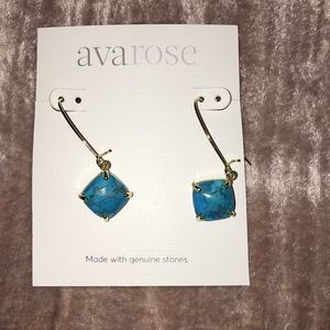 AvaRose bronze veined turquoise earrings